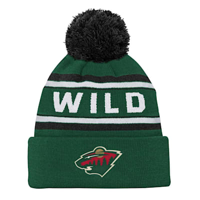  (Outerstuff Jacquard Knit Pom Hat - Minnesota Wild - Youth)