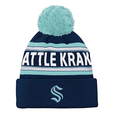  (Outerstuff Jacquard Knit Pom Hat - Seattle Kraken - Youth)
