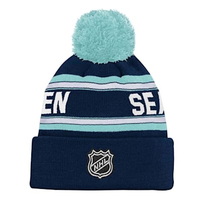  (Outerstuff Jacquard Knit Pom Hat - Seattle Kraken - Youth)