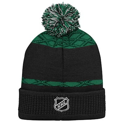  (Outerstuff Puck Pattern Pom Beanie - Dallas Stars - Youth)