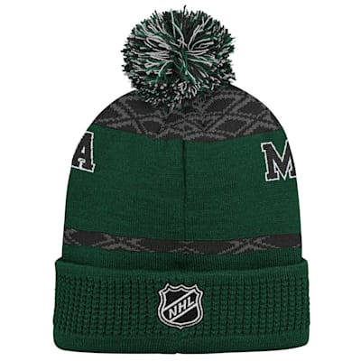  (Outerstuff Puck Pattern Pom Beanie - Minnesota Wild - Youth)