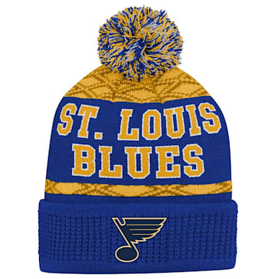  (Outerstuff Puck Pattern Pom Beanie - St. Louis Blues - Youth)