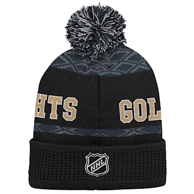  (Outerstuff Puck Pattern Pom Beanie - Vegas Golden Knights - Youth)