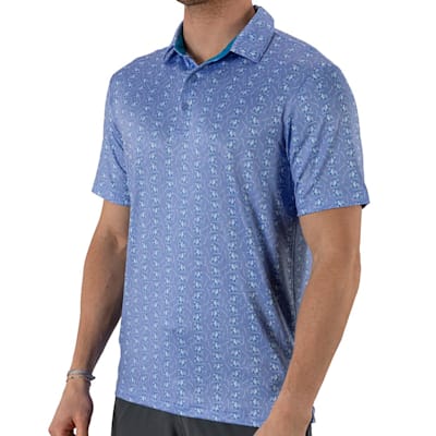 Pure Hockey Cart Cruiser Print Golf Polo - Adult