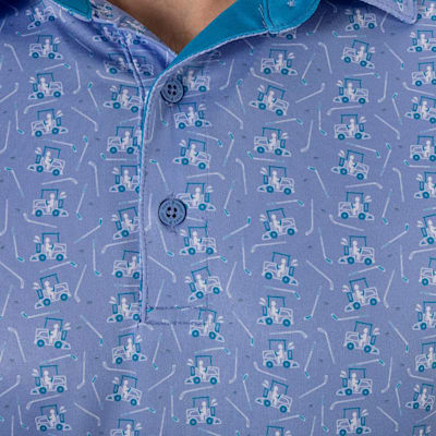  (Pure Hockey Cart Cruiser Print Golf Polo - Adult)