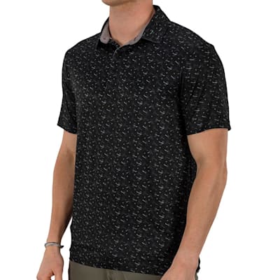 (Pure Hockey Player Print Golf Polo - Adult)