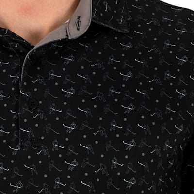  (Pure Hockey Player Print Golf Polo - Adult)