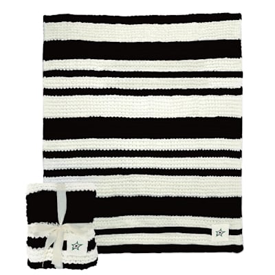  (Logo Brands Striped Cable Knit Throw - Dallas Stars)