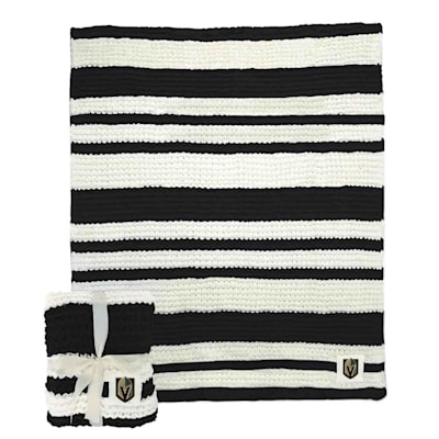  (Logo Brands Striped Cable Knit Throw - Vegas Golden Knights)