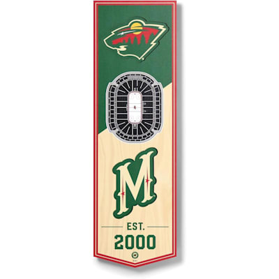  (YouTheFan 3D Stadium Banner 6x19 - Minnesota Wild)