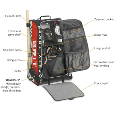 Grit HT1 Hockey Tower Wheel Bag - Senior | Pure Hockey Equipment