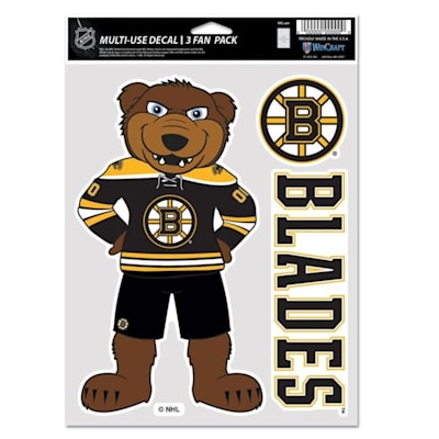  (Wincraft Mascot Decal 3 Fan Pack - Boston Bruins)