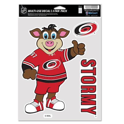  (Wincraft Mascot Decal 3 Fan Pack - Carolina Hurricanes)