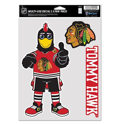  (Wincraft Mascot Decal 3 Fan Pack - Chicago Blackhawks)