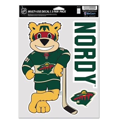  (Wincraft Mascot Decal 3 Fan Pack - Minnesota Wild)
