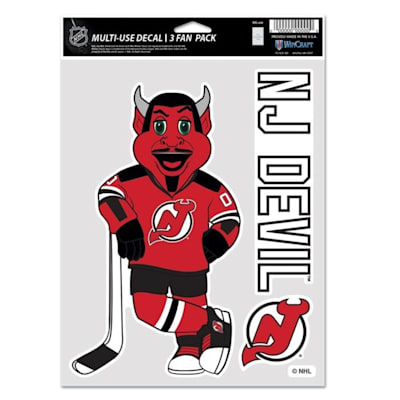  (Wincraft Mascot Decal 3 Fan Pack - New Jersey Devils)