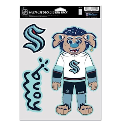  (Wincraft Mascot Decal 3 Fan Pack - Seattle Kraken)