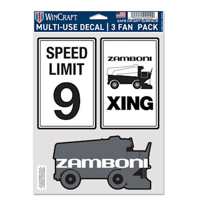  (Wincraft Multi-Use Zamboni Signs Decal 3 Pack)