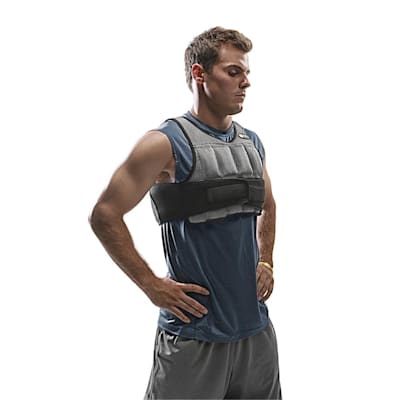 Vest being worn (SKLZ Weighted Vest)