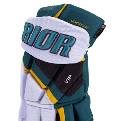  (Warrior VIP Ducks Throwback Hockey Gloves - Junior)
