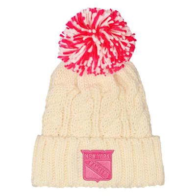  (Outerstuff Girls Knit Pom Hat - New York Rangers - Girls)