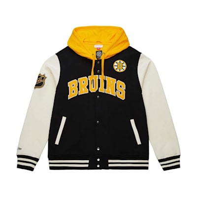 (Mitchell & Ness Rinkside Fleece Jacket - Boston Bruins - Adult)