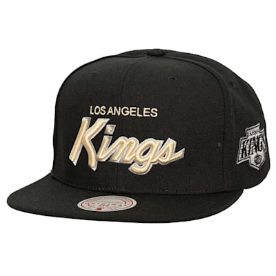  (Mitchell & Ness Cream Script Snapback Hat - LA Kings - Adult)