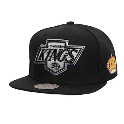  (Mitchell & Ness Vintage Stripes Snapback Hat - Los Angeles Kings - Adult)