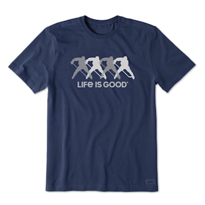  (Life Is Good Four Players Hockey Tee Shirt - Adult)