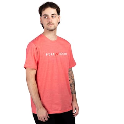  (Pure Hockey Classic Short Sleeve Tee Shirt 1.0 - Coral - Adult)