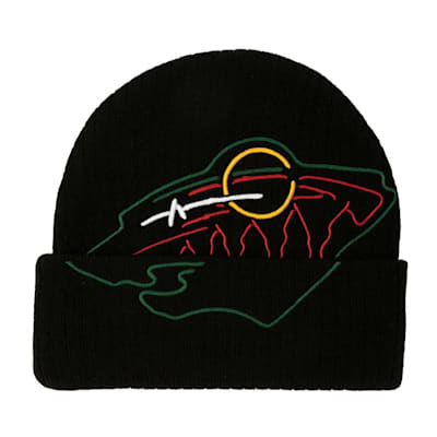  (Mitchell & Ness Line Light Knit Hat - Minnesota Wild - Adult)