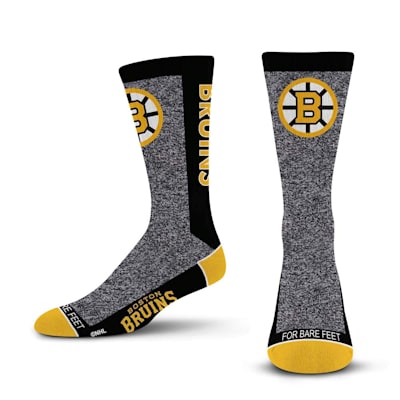  (For Bare Feet Marble MVP Crew Sock - Boston Bruins - Adult)