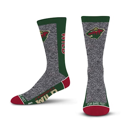  (For Bare Feet Marble MVP Crew Sock - Minnesota Wild - Adult)
