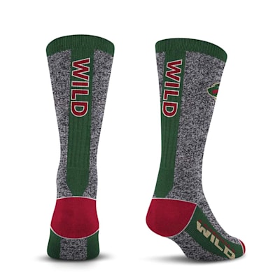  (For Bare Feet Marble MVP Crew Sock - Minnesota Wild - Adult)
