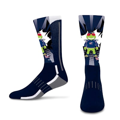  (For Bare Feet Mascot Phenom Curve Socks - Columbus Blue Jackets - Youth)