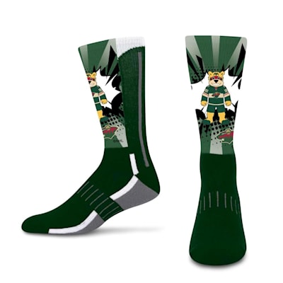  (For Bare Feet Mascot Phenom Curve Socks - Minnesota Wild - Youth)