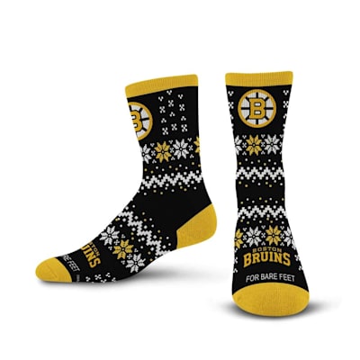  (For Bare Feet Team Sweater Crew Sock - Boston Bruins - Adult)