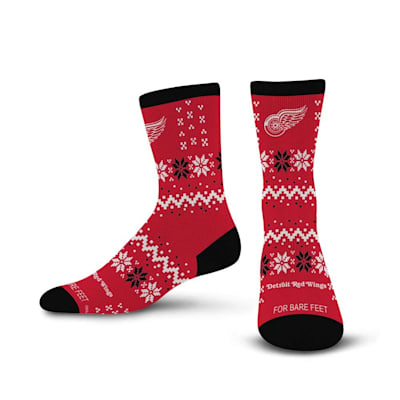  (For Bare Feet Team Sweater Crew Sock - Detroit Red Wings - Adult)