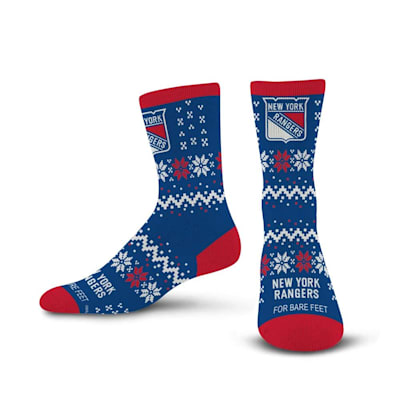  (For Bare Feet Team Sweater Crew Sock - New York Rangers - Adult)