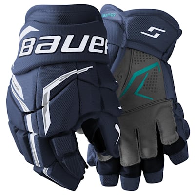  (Bauer Supreme F50 Pro Hockey Gloves - Junior)