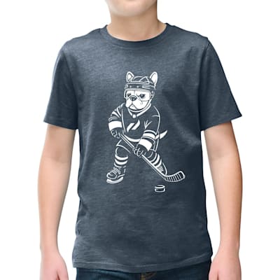 (Pure Hockey Hockey Dog Frenchie Tee Shirt - Youth)