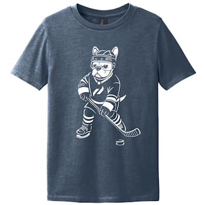  (Pure Hockey Hockey Dog Frenchie Tee Shirt - Youth)