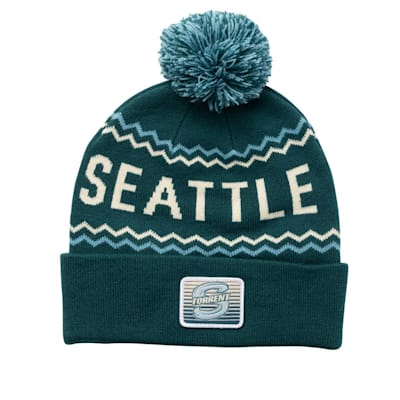  (Bauer PWHL Fair Isle Pom Knit Hat - Seattle Torrent - Adult)