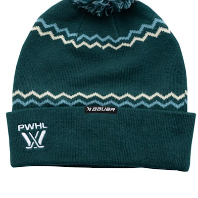  (Bauer PWHL Fair Isle Pom Knit Hat - Seattle Torrent - Adult)