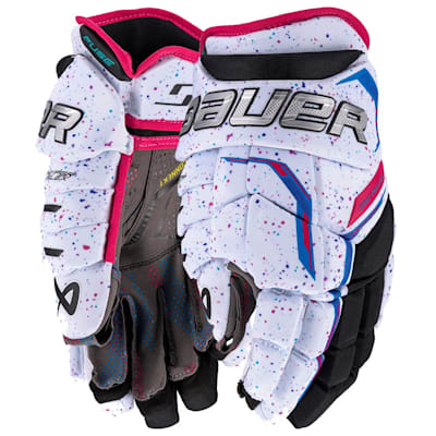  (Bauer Supreme Fuse Hockey Gloves - Splatter - Intermediate)
