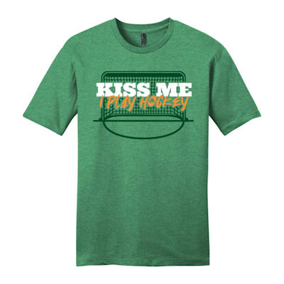  (Pure Hockey Kiss Me I Play Hockey Tee Shirt - Adult)
