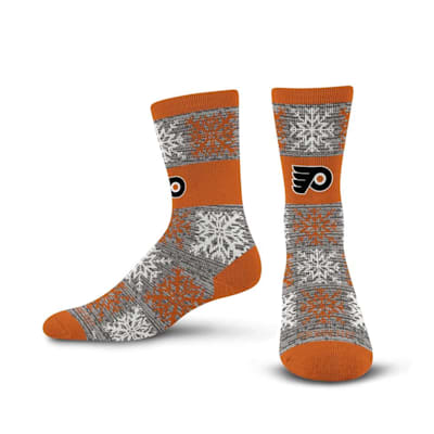 (For Bare Feet Big Snowflakes Crew Socks - Philadelphia Flyers - Adult)