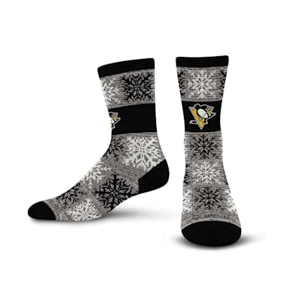  (For Bare Feet Big Snowflakes Crew Socks - Pittsburgh Penguins - Adult)
