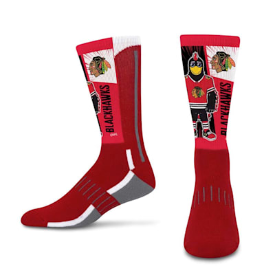  (For Bare Feet Mascot Debut Crew Socks - Chicago Blackhawks - Youth)
