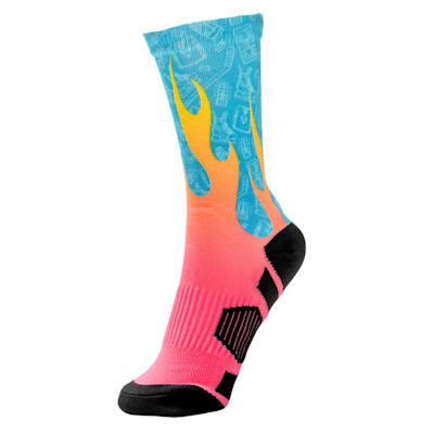  (Chalk Talk Sports Mid-Calf Socks - Flames - Youth)